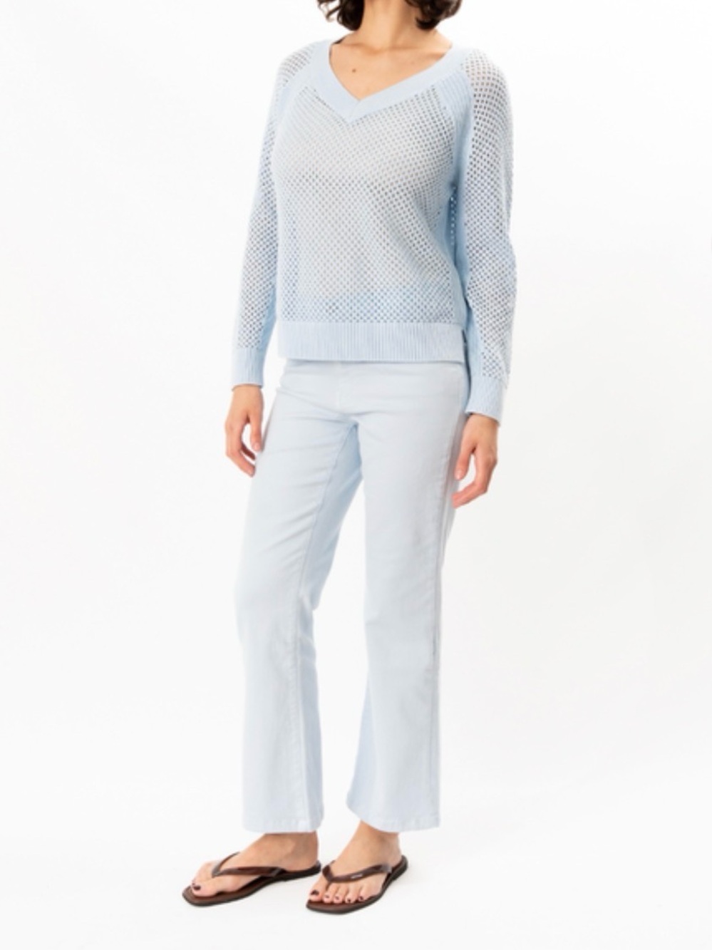 $205 Elliott Lauren Pastel Blue Jean Ankle Size 6